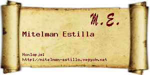Mitelman Estilla névjegykártya